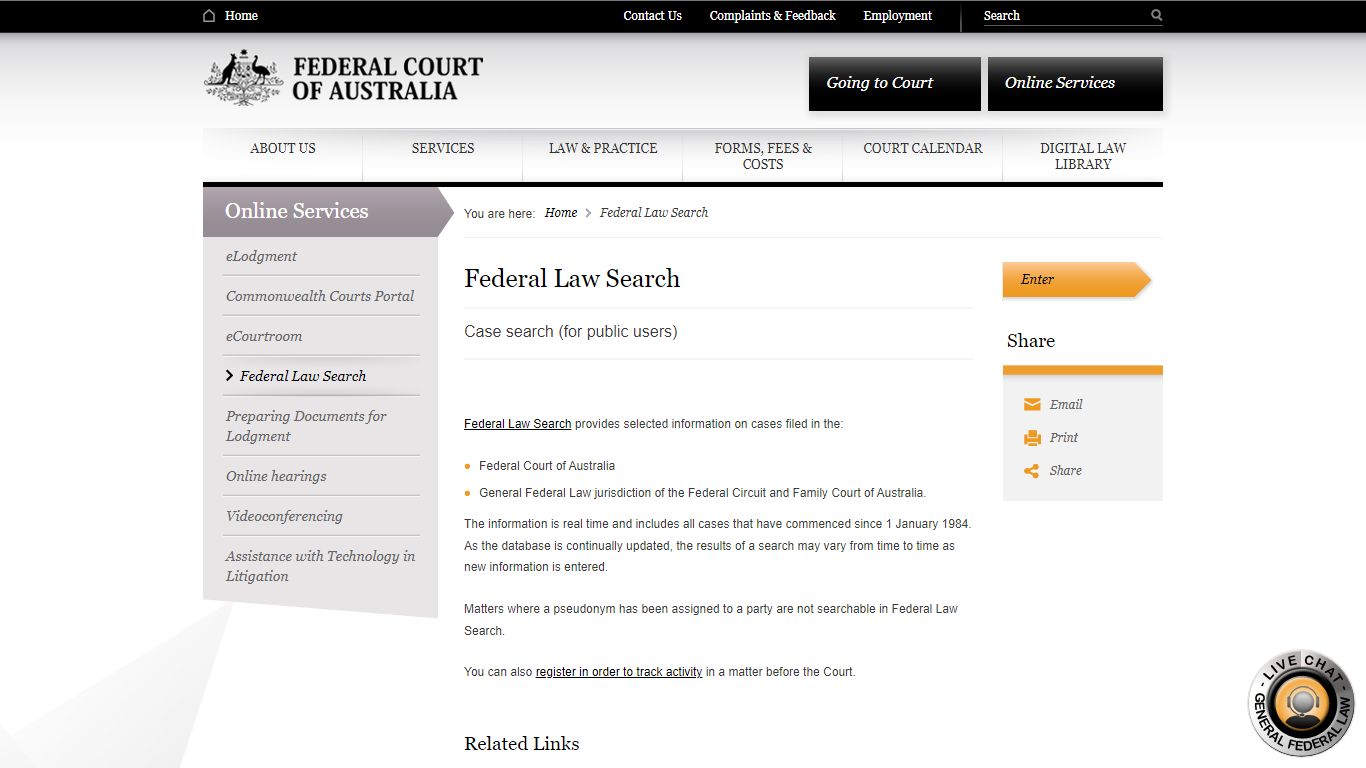 Federal Law Search - Federal Court of Australia